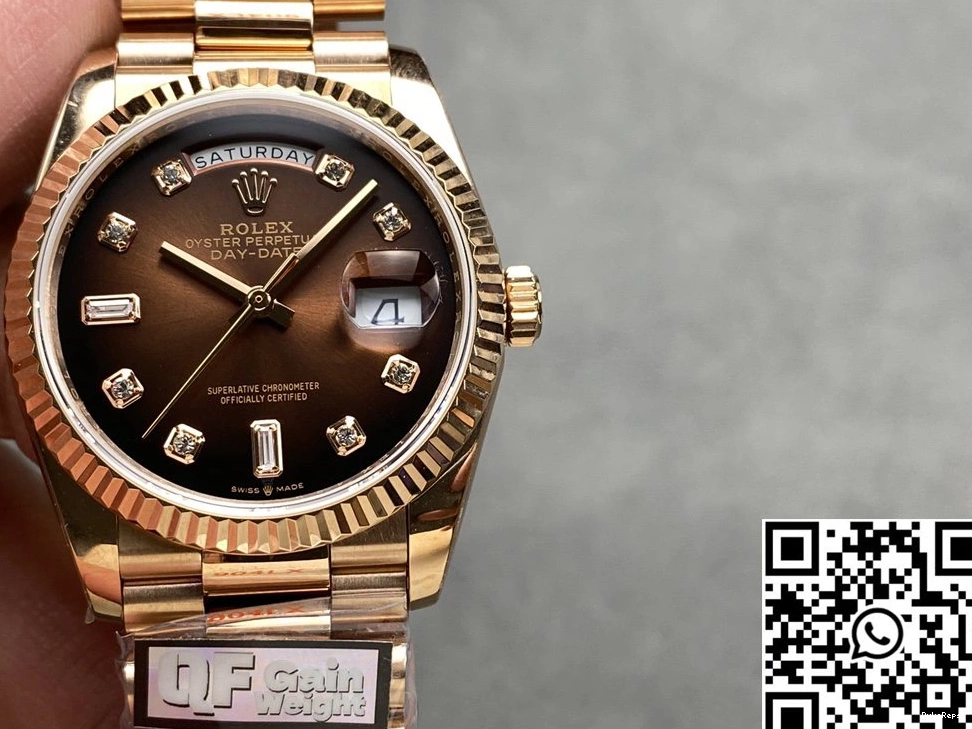 v5 M128235-0037 Tungsten Date Steel Chocalate 36mm Factory Rolex QF Dial Day 0306